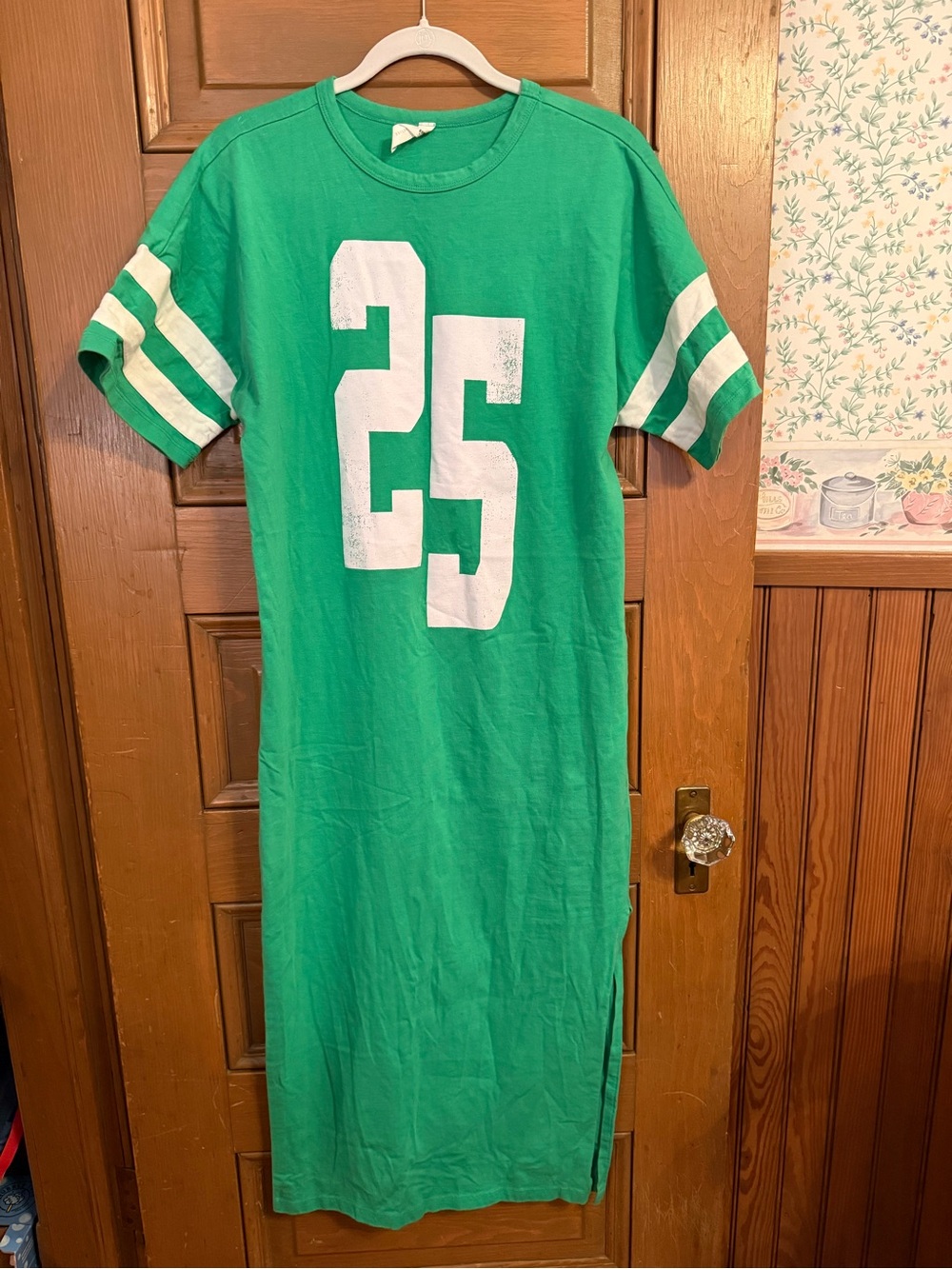 Green Athletic Jersey Dress with Number 25 Great for game day !
